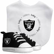 Las Vegas Raiders Infant Bib & Shoes Gift Set
