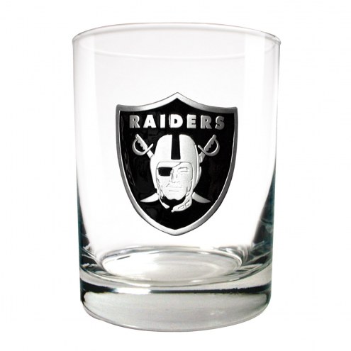 Las Vegas Raiders Logo Rocks Glass - Set of 2