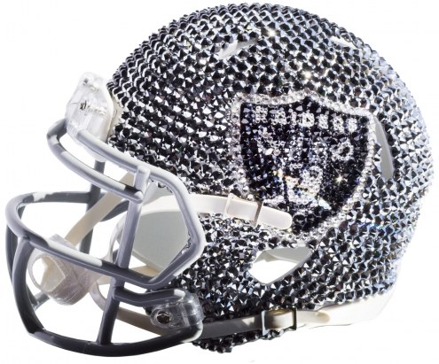 Las Vegas Raiders Mini Swarovski Crystal Football Helmet