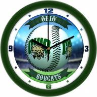 Ohio Bobcats Home Run Wall Clock