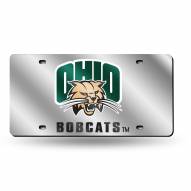 Ohio Bobcats Silver Laser Cut License Plate