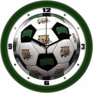 Ohio Bobcats Soccer Wall Clock
