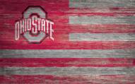 Ohio State Buckeyes 11" x 19" Distressed Flag Sign