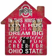 Ohio State Buckeyes 12" House Sign