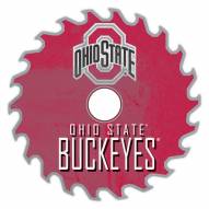 Ohio State Buckeyes 12" Rustic Circular Saw Sign