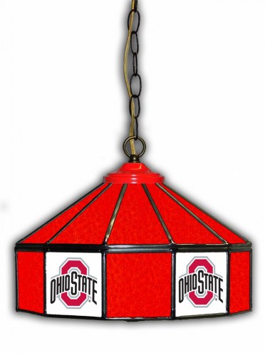 Ohio State Buckeyes 14&quot; Glass Pub Lamp