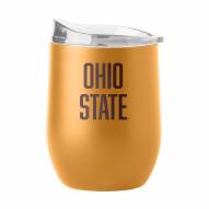 Ohio State Buckeyes 16 oz. Huddle Powder Coat Curved Beverage Glass