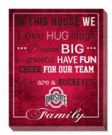 Ohio State Buckeyes 16" x 20" In This House Canvas Print