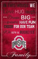 Ohio State Buckeyes 17" x 26" In This House Sign