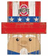 Ohio State Buckeyes 19" x 16" Patriotic Head