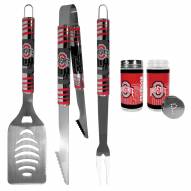 Ohio State Buckeyes 3 Piece Tailgater BBQ Set and Salt and Pepper Shaker Set