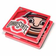 Ohio State Buckeyes 3D Logo Series Coasters Set