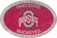 Ohio State Buckeyes 46" Team Color Oval Sign