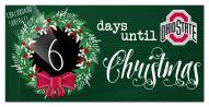 Ohio State Buckeyes 6" x 12" Chalk Christmas Countdown Sign