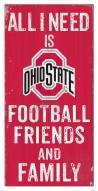 Ohio State Buckeyes 6" x 12" Friends & Family Sign