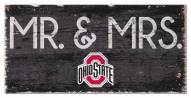 Ohio State Buckeyes 6" x 12" Mr. & Mrs. Sign