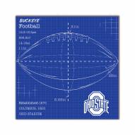Ohio State Buckeyes Ball Blueprint 10" x 10" Sign