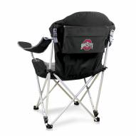 Ohio State Buckeyes Black Reclining Camp Chair