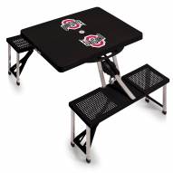 Ohio State Buckeyes Black Sports Folding Picnic Table