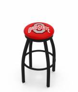 Ohio State Buckeyes Black Swivel Bar Stool with Accent Ring