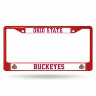Ohio State Buckeyes Color Metal License Plate Frame