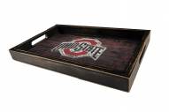 Ohio State Buckeyes Distressed Team Color Tray