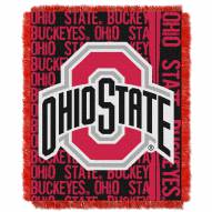 Ohio State Buckeyes Double Play Woven Throw Blanket