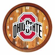 Ohio State Buckeyes "Faux" Barrel Top Wall Clock