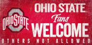 Ohio State Buckeyes Fans Welcome Wood Sign
