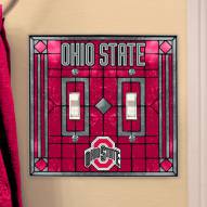 Ohio State Buckeyes Glass Double Switch Plate Cover