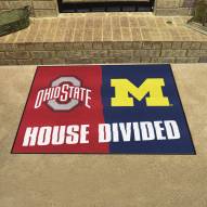 Ohio State Buckeyes/Michigan Wolverines House Divided Mat