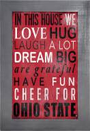 Ohio State Buckeyes In This House 11" x 19" Framed Sign