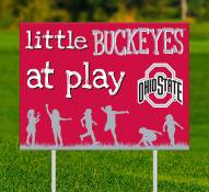 Ohio State Buckeyes Little Fans at Play 2-Sided Yard Sign