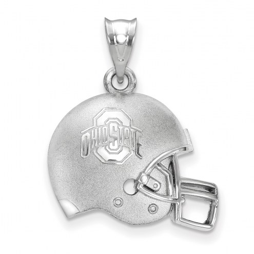 Ohio State Buckeyes Sterling Silver Football Pendant