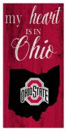 Ohio State Buckeyes My Heart State 6" x 12" Sign