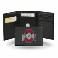 Ohio State Buckeyes NCAA Embroidered Leather Tri-Fold Wallet