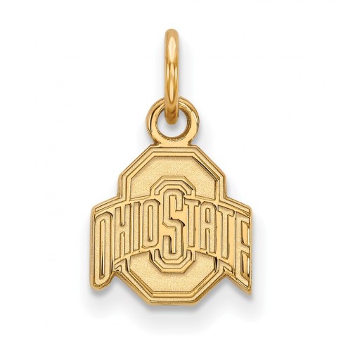 Ohio State Buckeyes NCAA Sterling Silver Gold Plated Extra Small Pendant