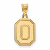 Ohio State Buckeyes Sterling Silver Gold Plated Medium Pendant