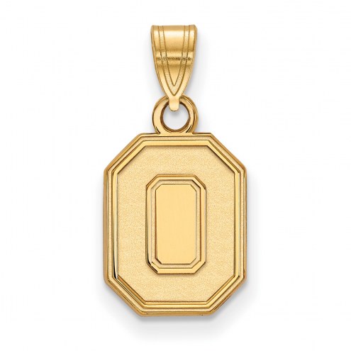 Ohio State Buckeyes Sterling Silver Gold Plated Small Pendant