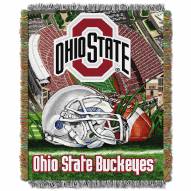 Ohio State Buckeyes NCAA Woven Tapestry Throw / Blanket