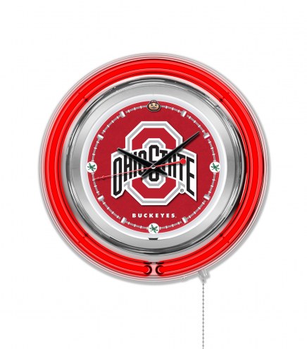 Ohio State Buckeyes Neon Clock