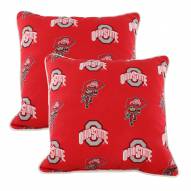 Ohio State Buckeyes Outdoor Decorative Pillow Set