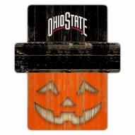Ohio State Buckeyes Pumpkin Cutout with Stake