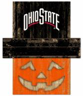 Ohio State Buckeyes Pumpkin Head Sign