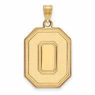 Ohio State Buckeyes Sterling Silver Gold Plated Extra Large Pendant