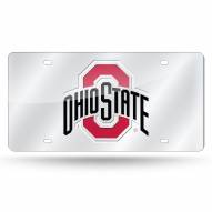 Ohio State Buckeyes Silver Laser Cut License Plate
