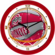 Ohio State Buckeyes Slam Dunk Wall Clock