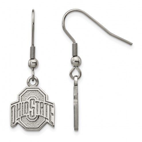 Ohio State Buckeyes Stainless Steel Dangle Earrings