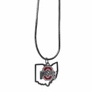 Ohio State Buckeyes State Charm Necklace