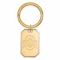 Ohio State Buckeyes Sterling Silver Gold Plated Key Chain
